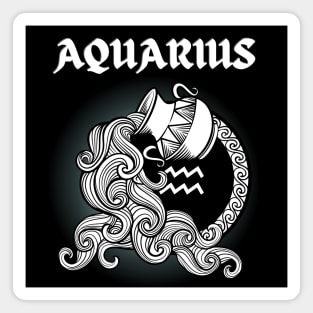 Aquarius Water Pot Gothic Style Magnet